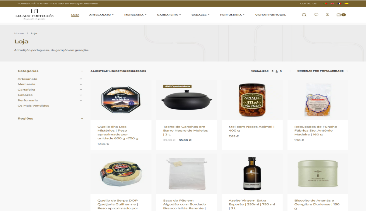Héritage portugais, boutique en ligne d'huile d'olive, boutique en ligne de produits gastronomiques, produits portugais, ecommerce de produits portugais